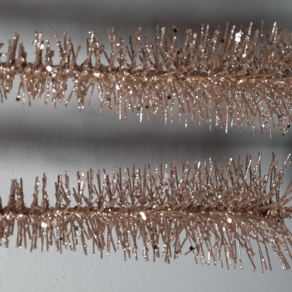 Bottle Brush Style Christmas Winter Tree Wood Base Mantle Tabletop Glitter Chic - Picture 2 of 5